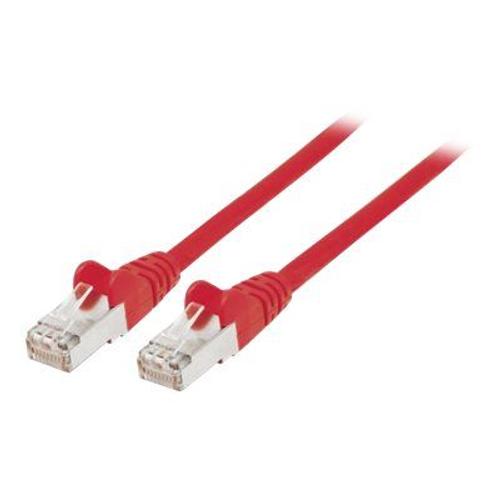Intellinet Network Patch Cable, Cat6, 1m, Red, Copper, S/FTP, LSOH / LSZH, PVC, RJ45, Gold Plated Contacts, Snagless, Booted, Lifetime Warranty, Polybag - Cordon de raccordement - RJ-45 (M) pour...