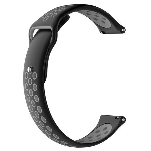 Montre De Bracelet Silicone De Sports De Double Couleur Pour Nokia Withings Steel Hr 36mm (Noir+Gris)