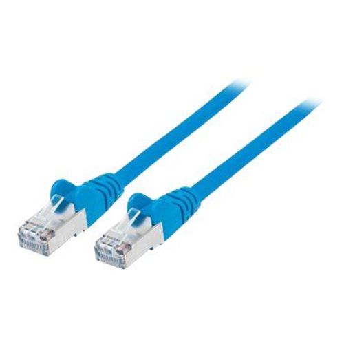 Intellinet Network Patch Cable, Cat6, 15m, Blue, Copper, S/FTP, LSOH / LSZH, PVC, RJ45, Gold Plated Contacts, Snagless, Booted, Lifetime Warranty, Polybag - Cordon de raccordement - RJ-45 (M)...