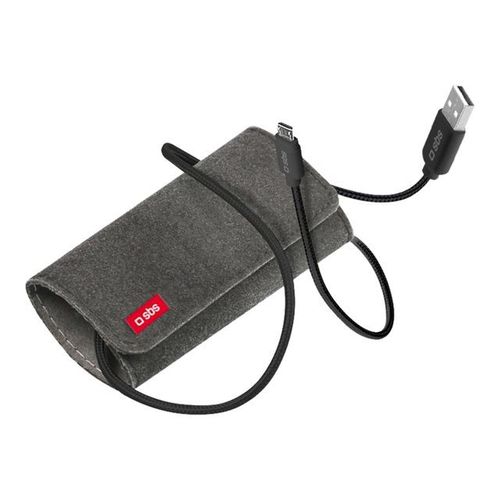 SBS TECABLEMICROTRAVK - Câble USB - Micro-USB de type B (M) pour USB (M) - USB 2.0 - 1 m - noir