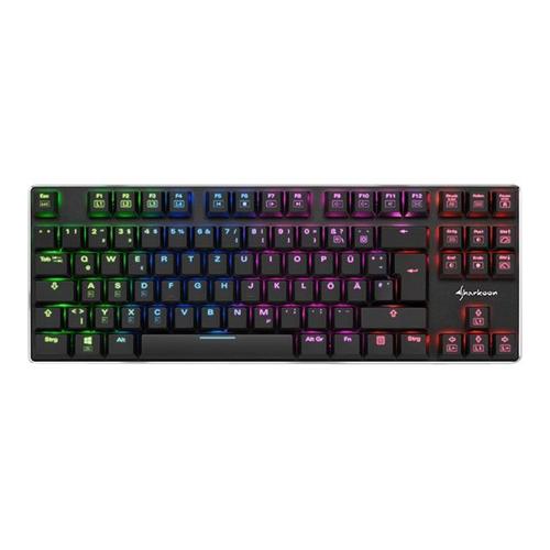 Sharkoon PureWriter TKL RGB - Clavier - rétroéclairé - USB - Allemand - commutateur : Kailh Red