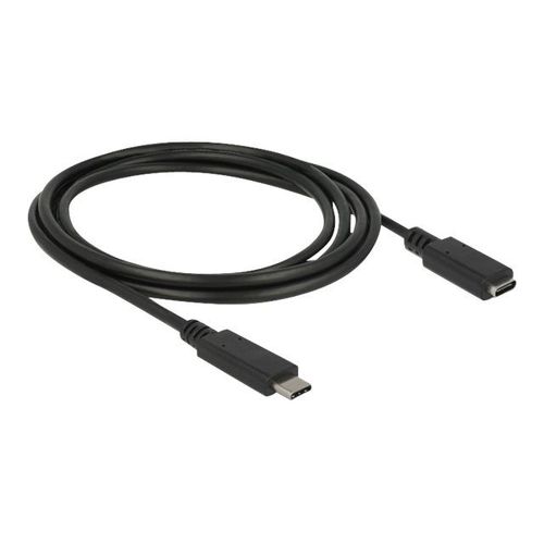 Delock - Câble d'extension USB - 24 pin USB-C (M) pour 24 pin USB-C (F) - USB 3.1 Gen 1 - 3 A - 1.5 m - noir
