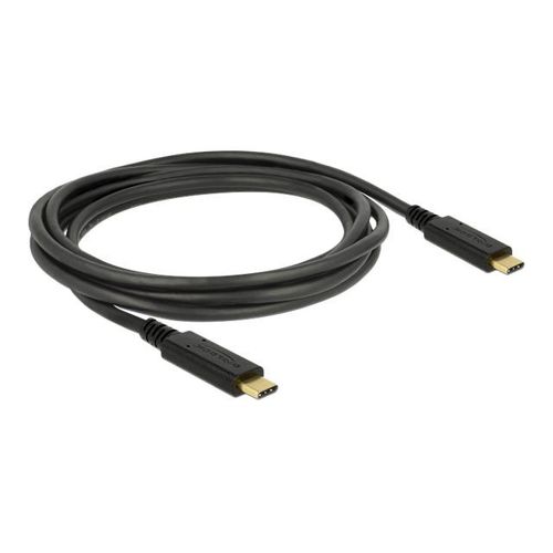 Delock - Câble USB - 24 pin USB-C (M) pour 24 pin USB-C (M) - USB 3.1 Gen 1 - 3 A - 2 m - noir