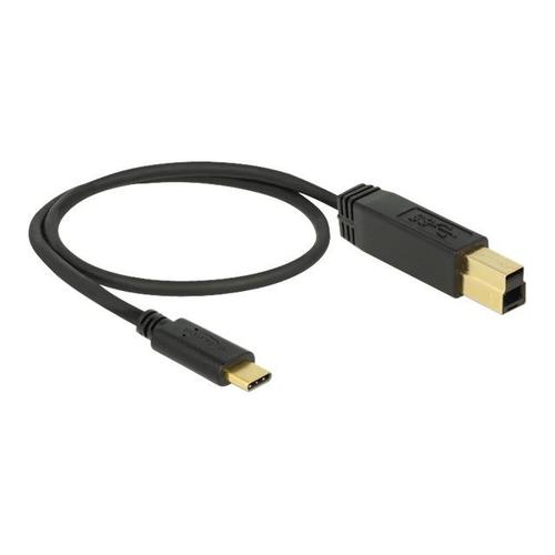 Delock - Câble USB - 24 pin USB-C (M) pour USB Type B (M) - USB 3.1 Gen 2 - 3 A - 50 cm - noir