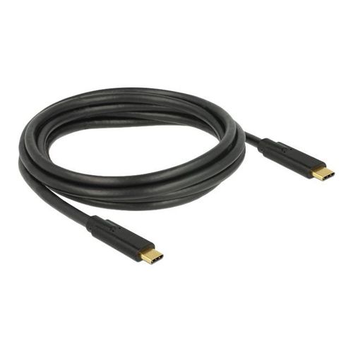 Delock - Câble USB - 24 pin USB-C (M) pour 24 pin USB-C (M) - USB 3.1 Gen 1 - 5 A - 2 m - noir