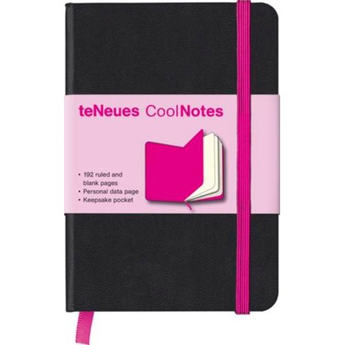 Carnet - Black/Neon Pink- 9x13 Cm