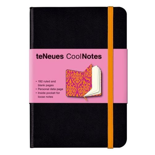 Carnet - Black/Victoria Orange - 9x13 Cm