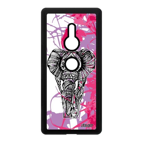 Coque Pour Xperia Xz2 Silicone Elephant Feuilles De Protection Rose Azteque Sony Xperia Xz2