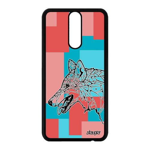 Coque Silicone Huawei Mate 10 Lite Loup Tribal Rose Animaux Fantaisie Ethnique A