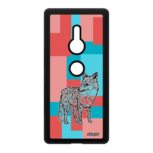 Coque Sony Xperia Xz2 Silicone Renard Cube Etui Geometrique Femme Aluminium Rose