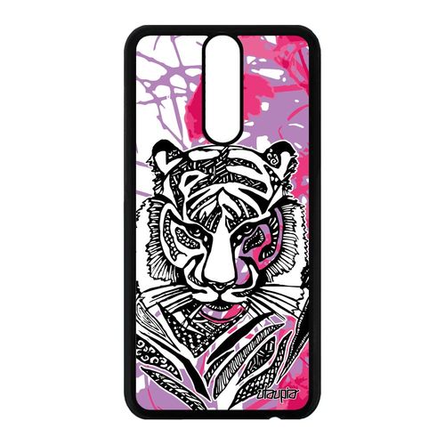 Coque Pour Huawei Mate 10 Lite Silicone Tigre Rose Metal Portable Fauve Fille De