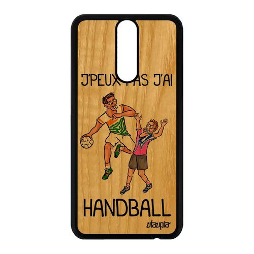 Coque En Bois Mate 10 Lite Silicone J'peux Pas J'ai Handball Rose Drole A Huawei Mate 10 Lite