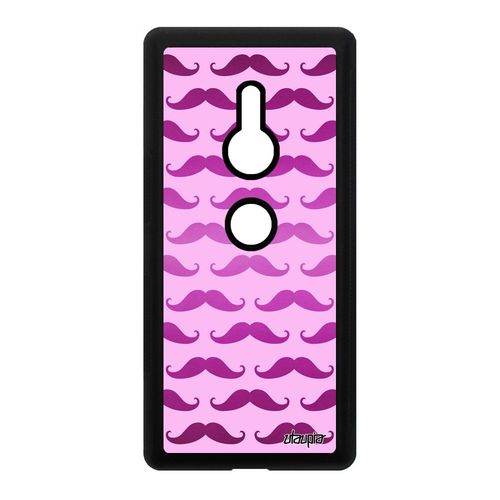 Coque De Protection Sony Xperia Xz2 Silicone Moustache Rose Impression Imprime A
