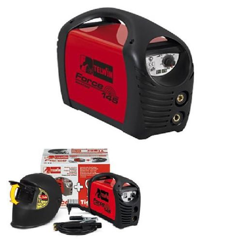 Telwin - Poste à souder à l'Arc MMA Inverter 5 - 130 A + Masque Tiger - Force 145