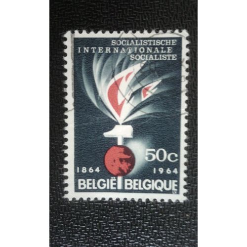 Timbre Belgique Yt 1290 Centenaire De L'internationale Socialiste 1964