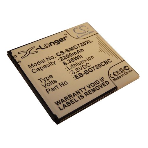 Batterie Li-Ion Vhbw 2200mah (3.8v) Pour Téléphone, Smartphone Samsung Galaxy Grand 3, Grand 3 Duos, Grand Max, Sm-G7200, Sm-G7202 Comme Eb-Bg720cbc