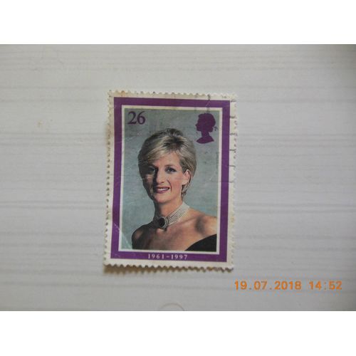 Timbre Poste Oblitere Lady Diana