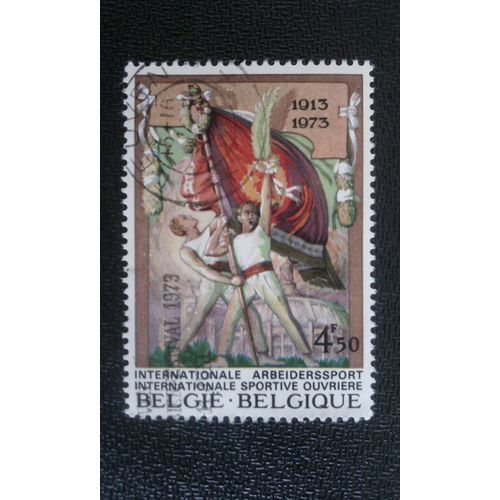 Timbre Belgique Yt 1666 Laborers Sport Society 1973