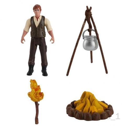 3 Miniature Gens Scène D'action Figure Pinique Équipement Pour Diorama Mise En