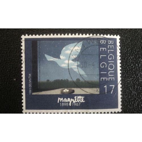Timbre Belgique Yt 2755 René Magritte 1998