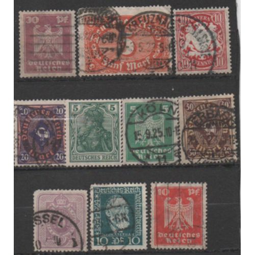 Allemage: Reich. Lot De 10 Timbres .