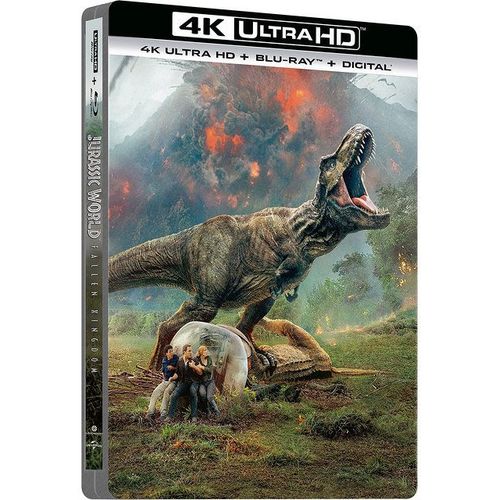 Jurassic World : Fallen Kingdom - 4k Ultra Hd + Blu-Ray + Digital - Édition Boîtier Steelbook