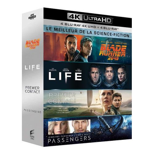 Meilleur De La Science-Fiction - Coffret : Blade Runner 2049 + Life : Origine Inconnue + Premier Contact + Passengers - 4k Ultra Hd + Blu-Ray