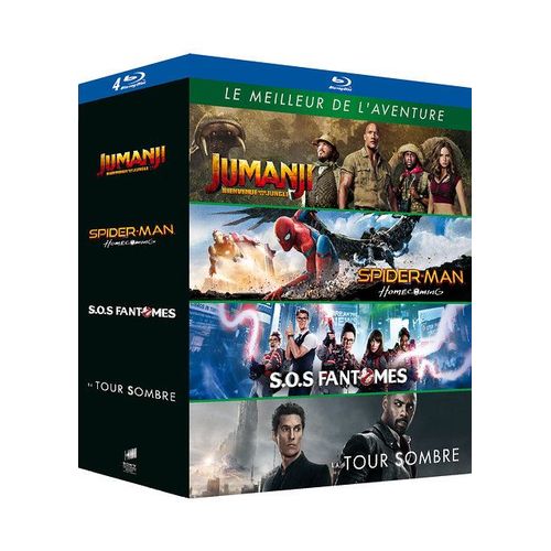 Le Meilleur De L'aventure - Coffret : Jumanji : Bienvenue Dans La Jungle + Spider-Man : Homecoming + Sos Fantômes + La Tour Sombre - Pack - Blu-Ray