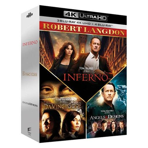 Robert Langdon - Da Vinci Code + Anges & Démons + Inferno - 4k Ultra Hd + Blu-Ray