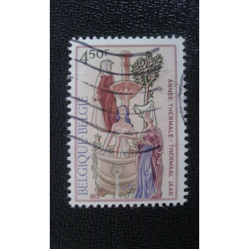 Timbre Belgique Yt 1675 Fontaine Thermique 1973