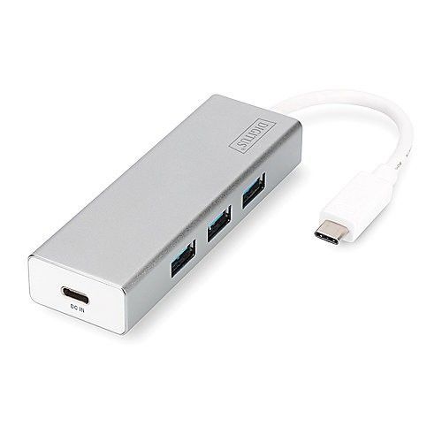 DIGITUS DA-70242-1 - Concentrateur (hub) - 4 x SuperSpeed USB 3.0 + 1 x USB-C (alimentation électrique) - de bureau