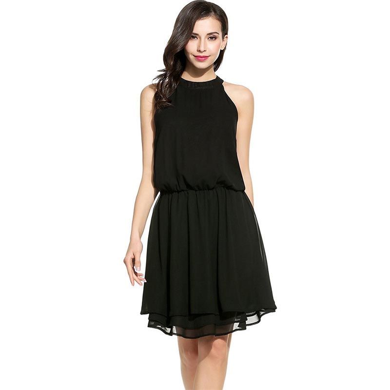 Robe Mousseline Femme Courte Sans Manches Robe Femme Ete | Rakuten