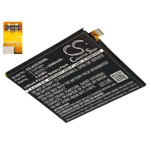 Batterie Li-Polymer 3,85v 2500mAh / 9.63Wh type 0B200-02160000, C11P1601 pour ASUS ZE520KL, ZenFone 3 5.2, ZenFone 3 5.2 Dual SIM, ZenFone 3 5.2 Dual SIM TD-LTE, ZenFone 3 Dual SIM Global LTE