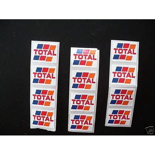 12 Autocollants Total Pour Trains Citernes - Echelle Ho 1/87