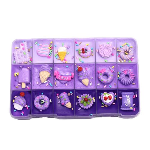 12 Couleur Kit De Bricolage Bouffe Slime Fruits Beurre Slime Croustillant Slime Ensemble De Pte  Modeler Slime Argile Pour Bb Anniversaires Cadeaux - Gris