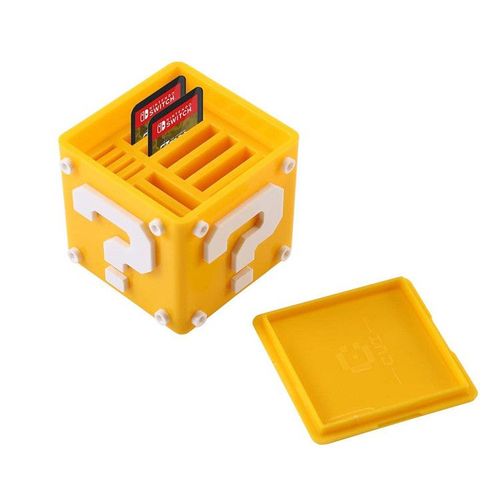 12 En 1 Carte De Jeu Box Solution De Stockage Compact Organiseur Peut Contenir Jusqu' 8 Cartes De Jeu Et De 4 Cartes Micro Sd ,Jaune