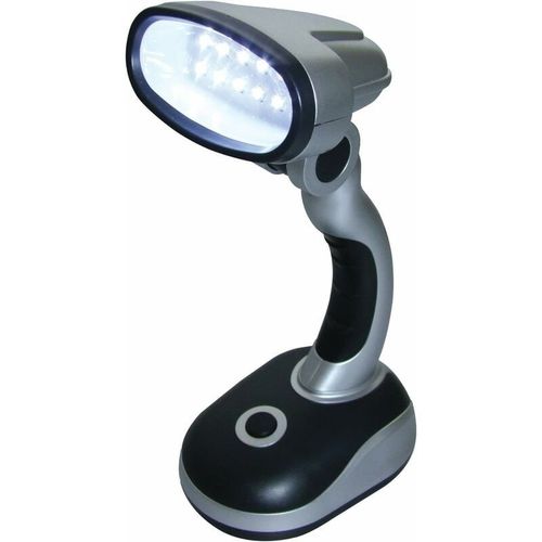12 Led Lampe Portable Bureau Travail Bureau  Domicile Lecture Ordinateur Table De Chevet Camping Flexible Sans Fil LumiRe Lumineuse Torche  Piles (Noir) [Classe NergTique A+++]