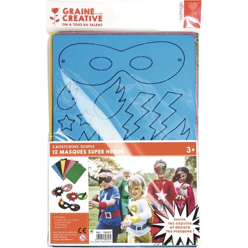 Graine Creative Sachet De 12 Loups Super Heros En Caoutchouc Souple