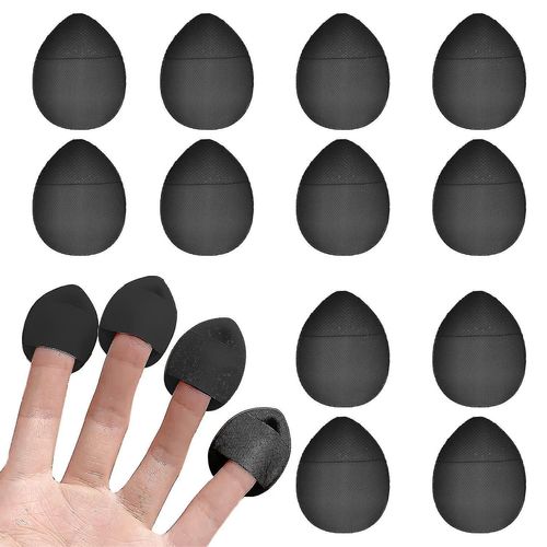 12 Mini Houppettes  Poudre Pour Les Doigts  Applicateurs De Maquillage Doux Et Lavables Pour Un Fond De Teint, Un Blush Et Plus Encore Impeccables
