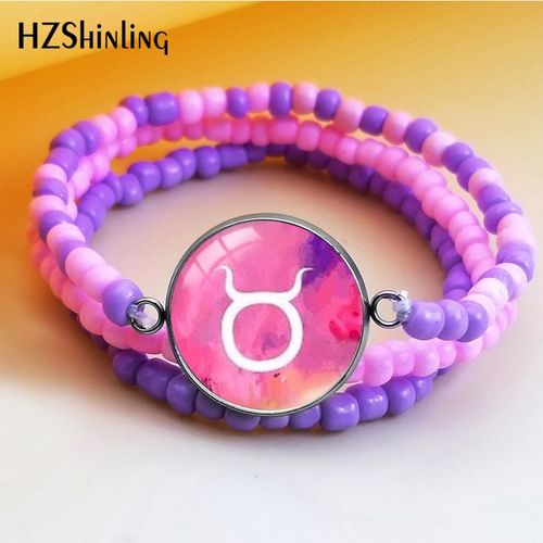12 Pendentifs En Forme De Constellation Du Zodiaque, Violet, Lion, Balance, Vierge, Cabochon En Verre, Bijoux  La Mode