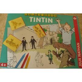 12 Timbres A Imprimer Tampon Encreur Print Deco Tintin Nathan 1993 Rakuten