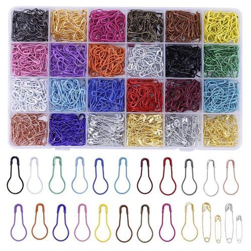 1200 Pices 22 Couleurs Mtal Safetypins Ampoule Gourde Broches En Forme De Poire Broches Pour Tricoter Des Marqueurs De Point Couture Vtements Bricolage Artisanat