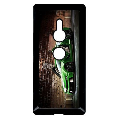 Coque Pour Smartphone - Tuning Voiture Verte Brique - Compatible Avec Sony Xperia Xz2 - Plastique - Bord Noir