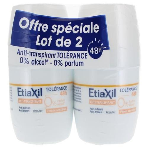 Etiaxil Anti-Transpirant - Transpiration Modérée - Aisselles - Tolérance - Roll-On - 50 Ml - Lot De 2 