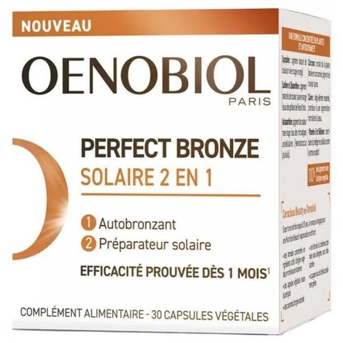 Oenobiol Perfect Bronze Solaire 2 En 1 - Autobronzant & Préparateur Solaire - Nouveau - Efficacité Prouvée Dès 1 Mois¹ - Programme 1 