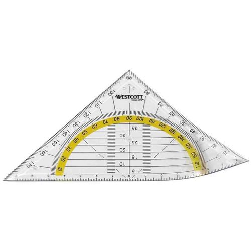 Westcott Equerre Géométrique Hypoténuse: 140 Mm Souple