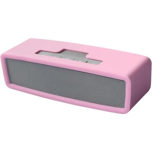 Soundlink Mini étui de transport souple en silicone pour Bose Soundlink Mini 2/Mini haut-parleur Bluetooth sans fil Rose