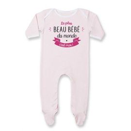 Pyjama Bebe Le Plus Beau Bebe Du Monde C Est Moi Fille Rose Rakuten Pyjama Bebe Le Plus Beau Bebe Du Monde C Est Moi Fille Rose Rakuten