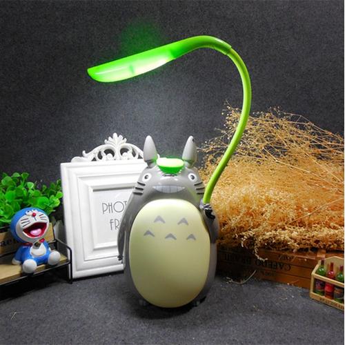 Lampe De Bureau De Chargement Usb Cartoon Totoro, Veilleuse Créative À Double Usage (Ventre Blanc Chinchilla) Mns