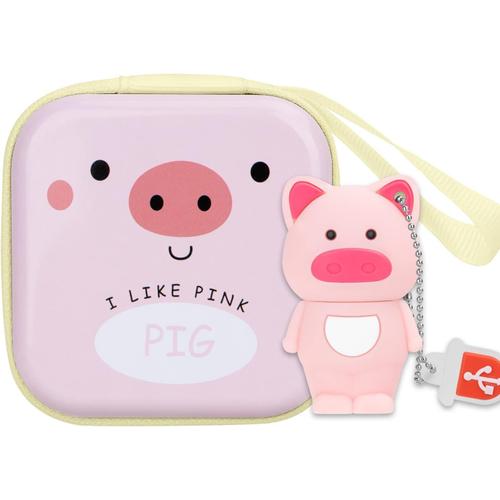 Clé USB Cochons avec boîte Clé USB pour Ordinateur Cadeau pour Les Enseignants, Les étudiants, la Famille et Les Amis(16GB, Cochons)